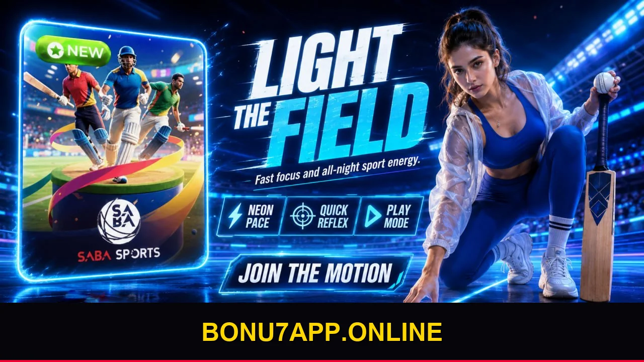 Supplied BONU7 promotional artwork labelled SABA Sports; it is used only as a category example.